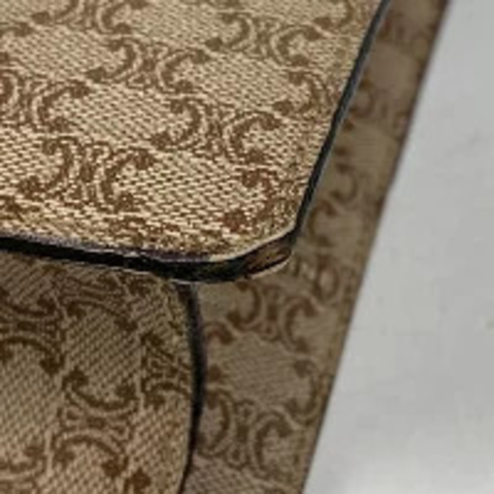 Celine shoulder Macadam canvas beige bag clutch Tan